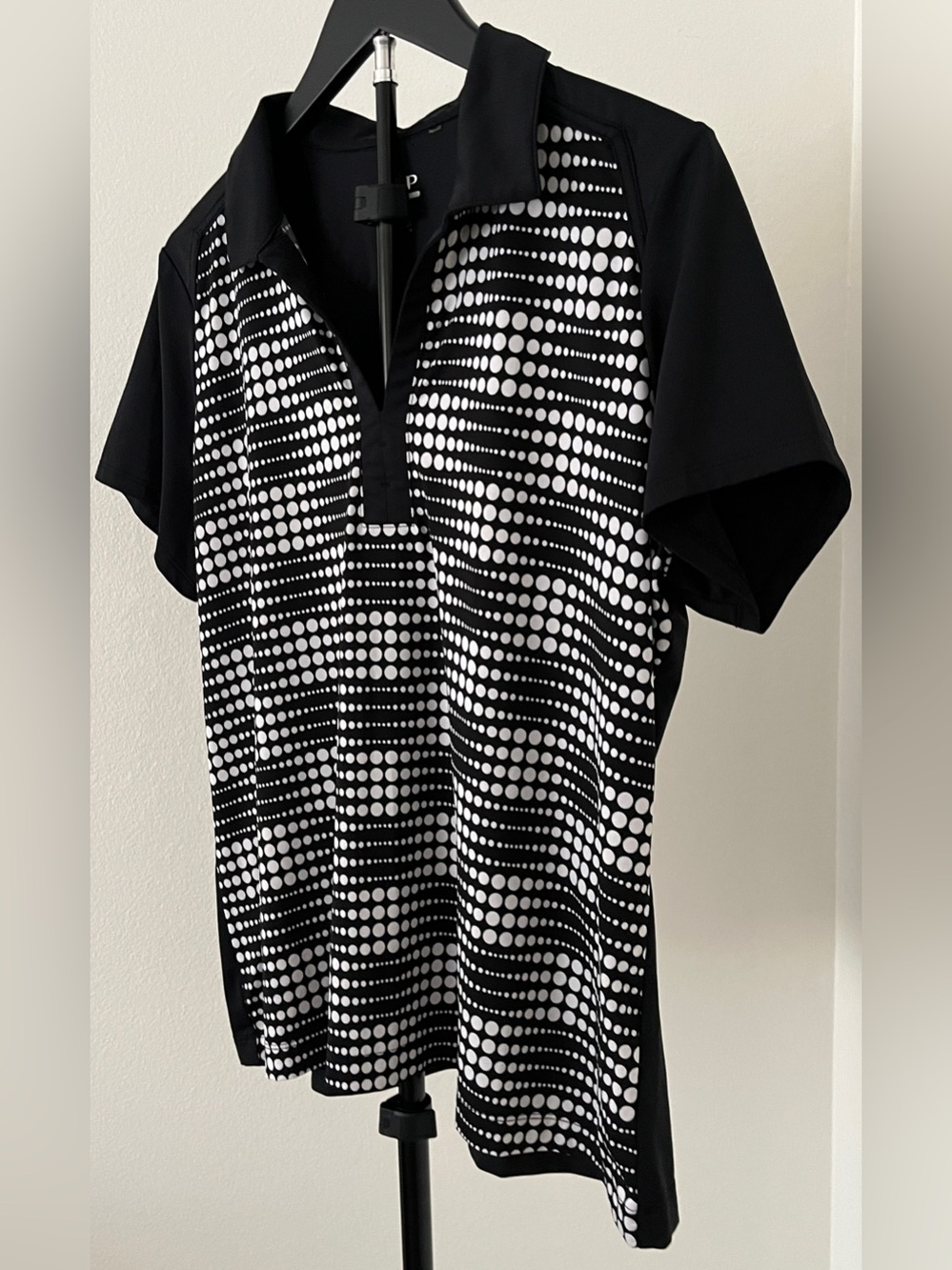 ⚫ EP Pro Black White Dot Print Golf Polo | Women’s Large - Picture 4 of 9